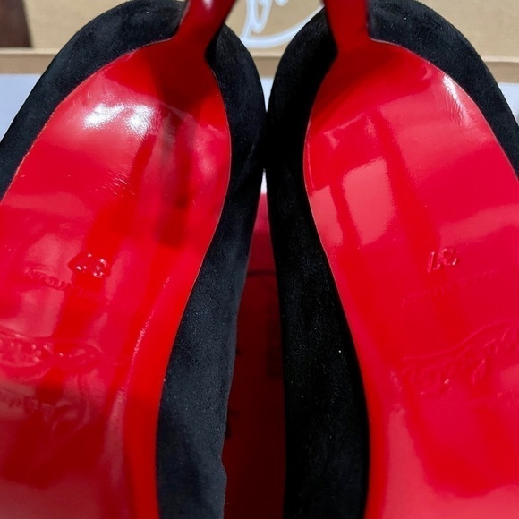 Christian Louboutin Mrs Bouglione cage bootie pointy toe Veau Velour 120mm EU37 - Picture 9 of 11